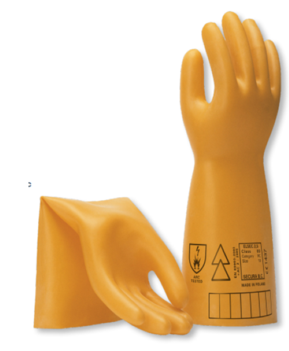 Picture of MaxiSafe Electrical Gloves Class 0 Latex Insulating Gloves 1000V, 360mm Length