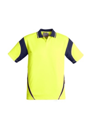 Picture of Syzmik Mens Aztec Hi Vis Polo Shirt 100% Polyester Short Sleeve