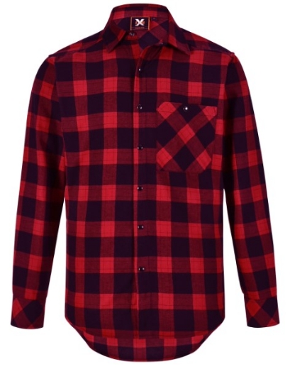 Picture of Winning Spirit Classic Flannel Plaid Long Shirt- Unisex