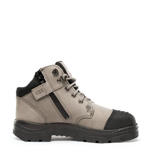 Picture of Steel Blue Parkes Zip Side Lace up Boot with Scuff Cap