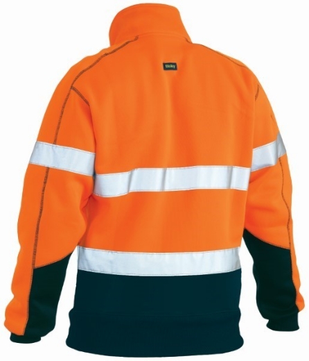Picture of Bisley Hi Vis Taped Fleece 1/2 Zip Pullover