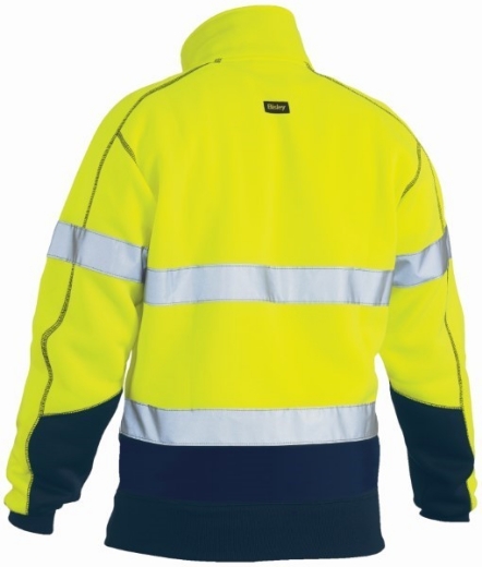 Picture of Bisley Hi Vis Taped Fleece 1/2 Zip Pullover