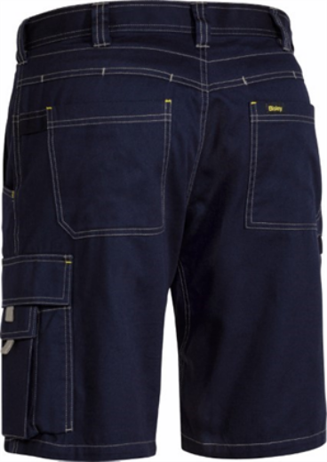 Picture of Bisley Cotton Drill 8 Pocket Light Weight Cargo Work Shorts with Contrast Stitching Navy