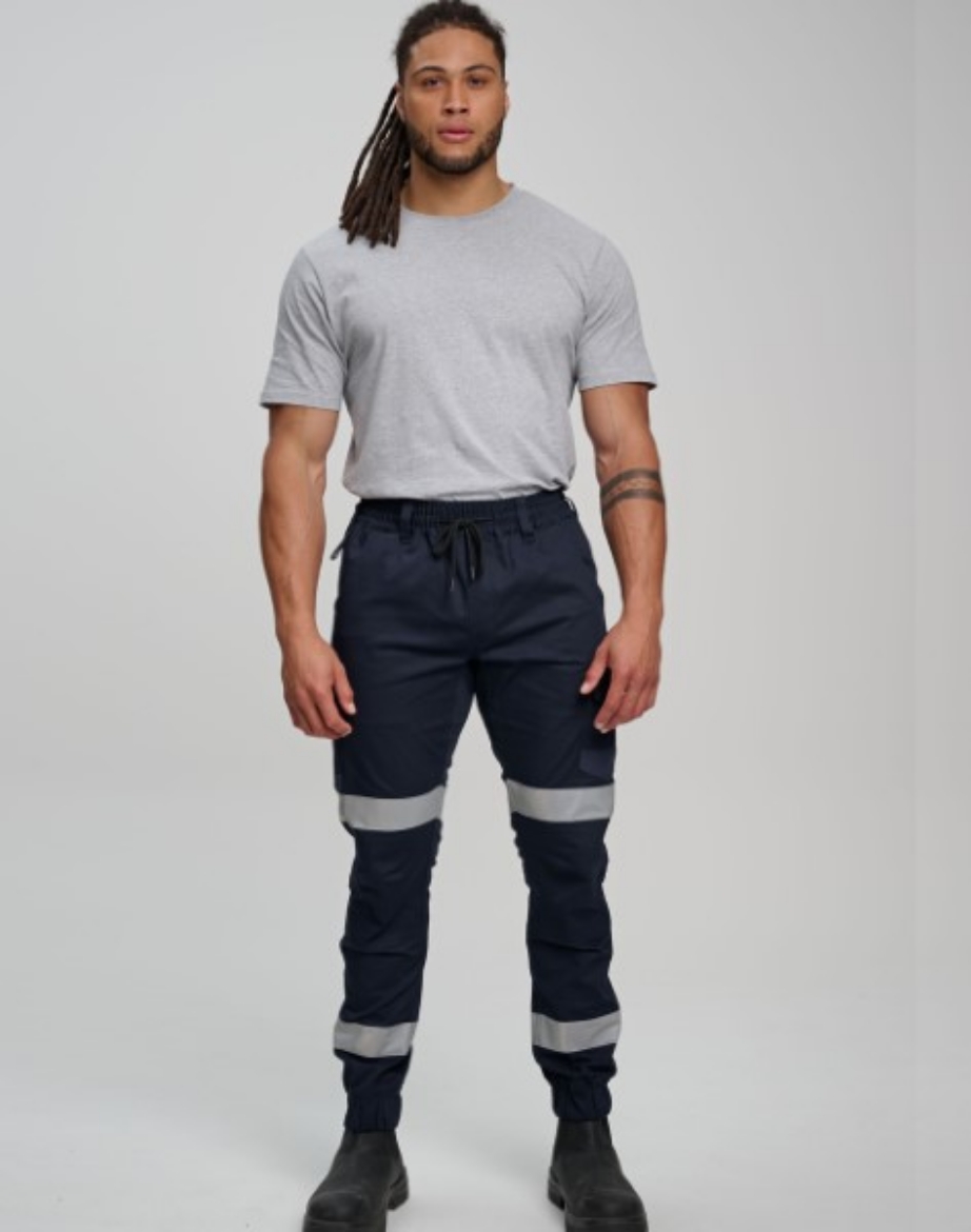 Picture of AIW Unisex Cotton Stretch Drill Cuffed Work Pants with Tapes