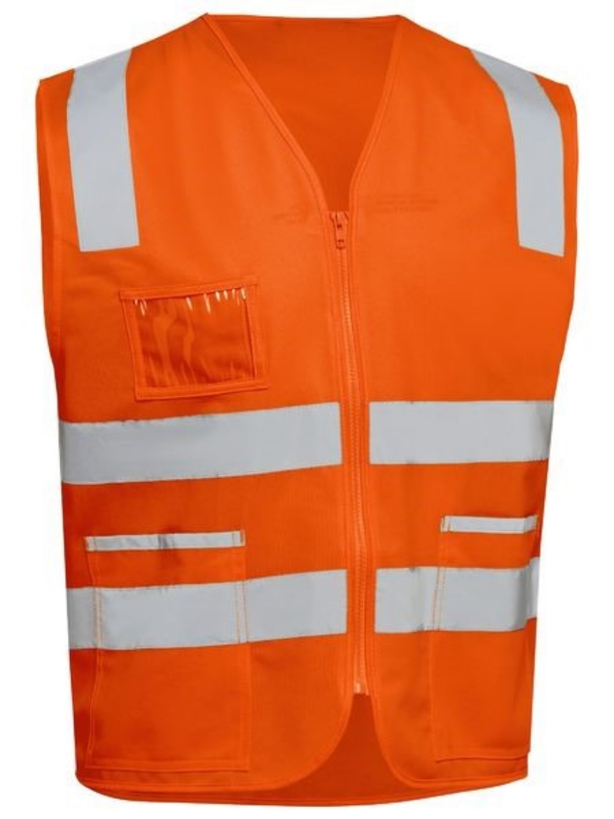 Picture of Bisley Taped Hi Vis Safety Zip Vest