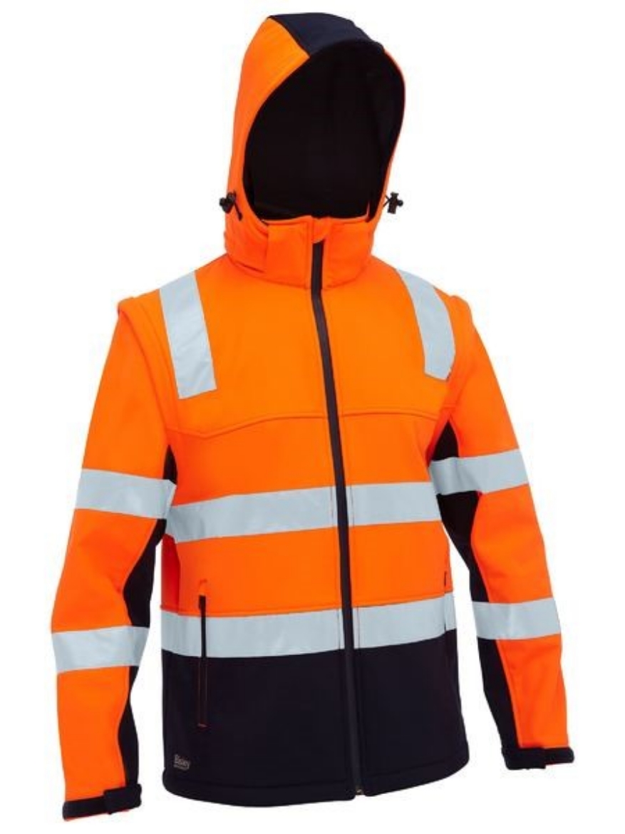 Picture of Bisley Taped Two Tone Hi Vis 3 in 1 Soft Shell Jacket