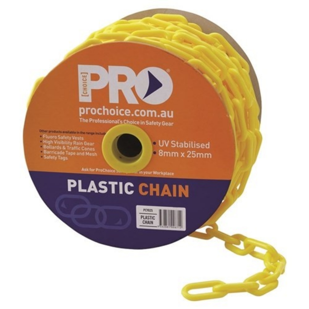 Picture of Safefy Chain Yellow 8mm x 25metre Roll