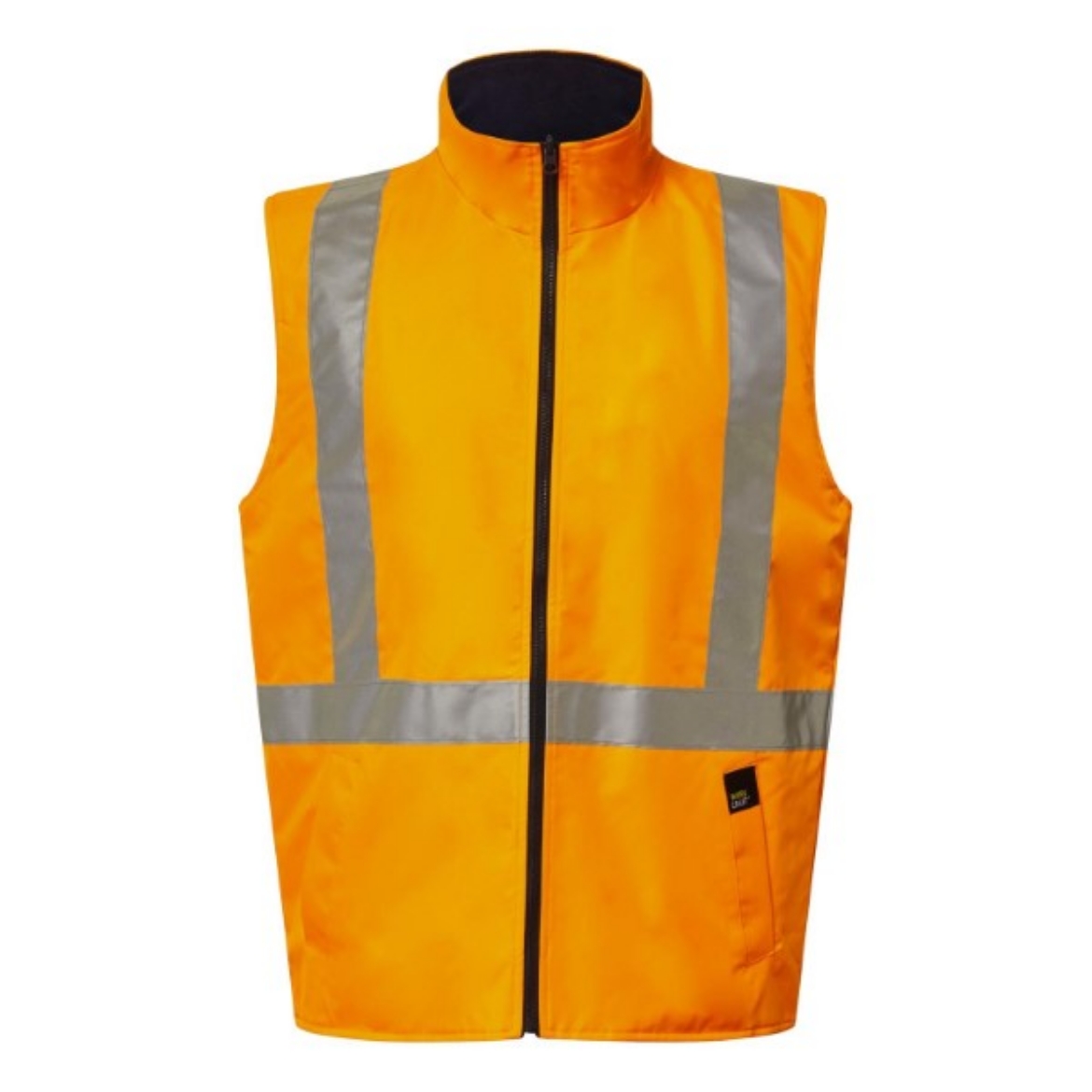 Picture of Work Craft NSW Rail Hi Vis Reversible Fleece Reflective Vest with X-Pattern Tape