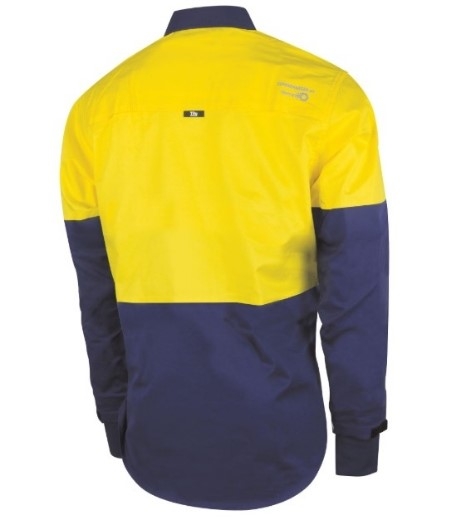 Picture of Tru Workwear Lightweight Vented Hi-Vis Drill Shirt with Graphex Cut Resistant Sleeve