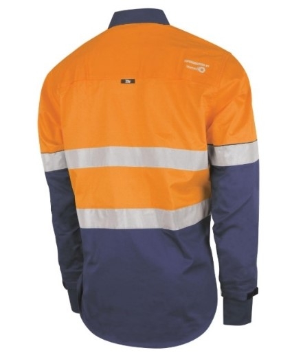 Picture of Tru Workwear Lightweight Vented Taped Hi-Vis Drill Shirt with Graphex Cut Resistant Sleeve