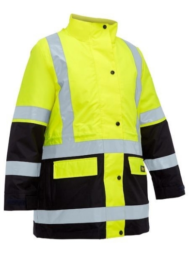 Picture of Bisley Ladies Taped Hi Vest 5 in 1 Rain Jacket