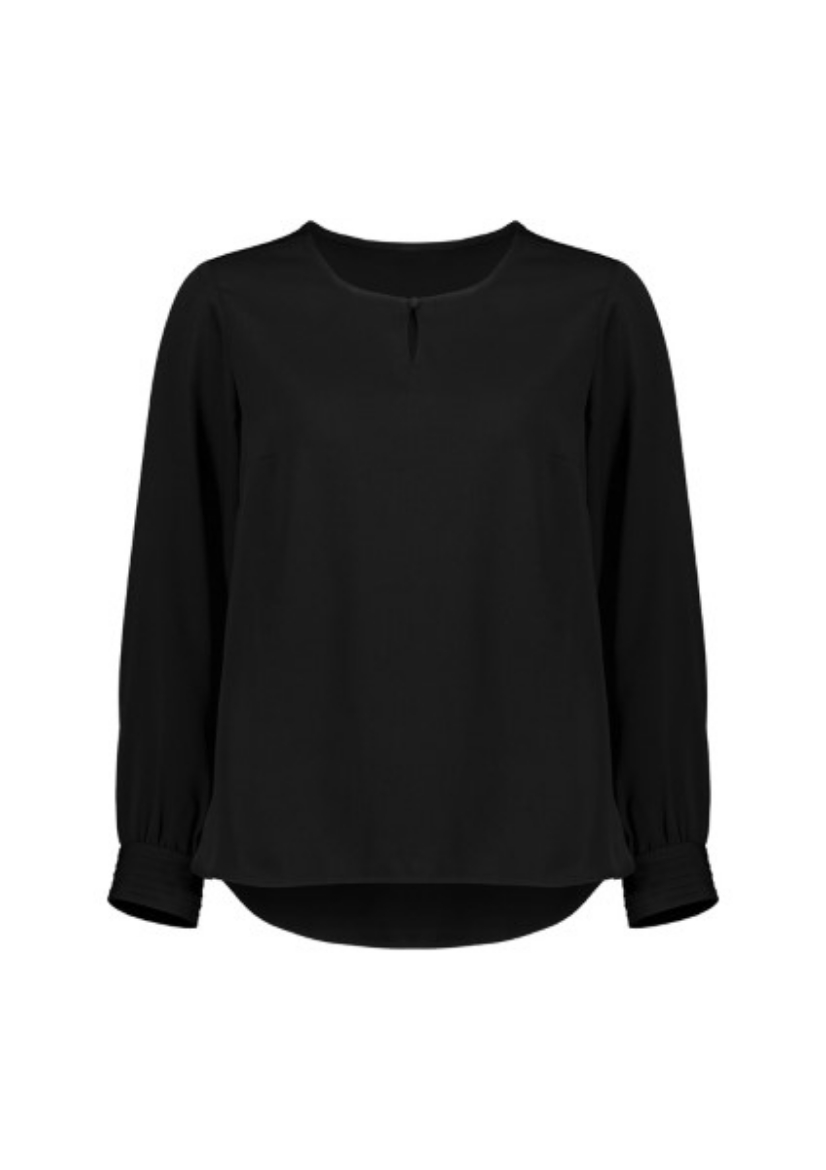 Picture of Biz Corporates Ladies Evelyn Long Sleeve Key Hole Blouse