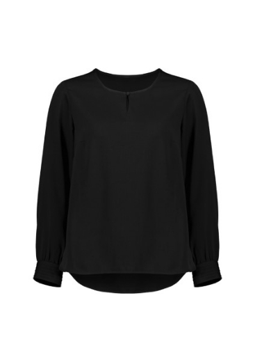 Picture of Biz Corporates Ladies Evelyn Long Sleeve Key Hole Blouse