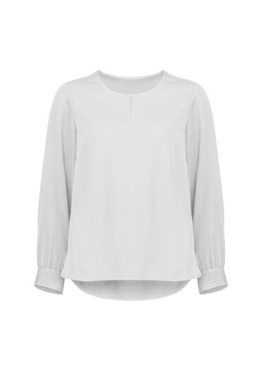 Picture of Biz Corporates Ladies Evelyn Long Sleeve Key Hole Blouse