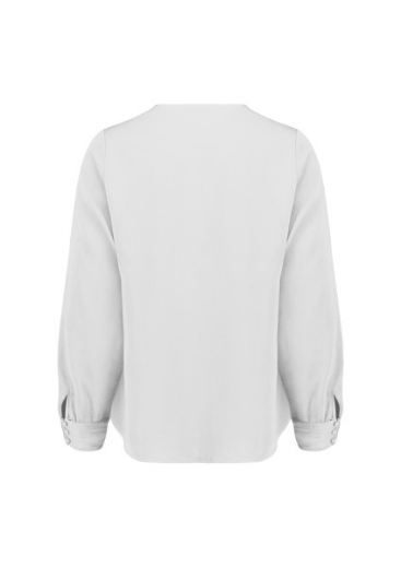 Picture of Biz Corporates Ladies Evelyn Long Sleeve Key Hole Blouse