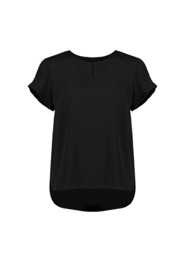 Picture of Biz Corporates Ladies Evelyn Short Key Hole Blouse