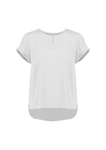 Picture of Biz Corporates Ladies Evelyn Short Key Hole Blouse