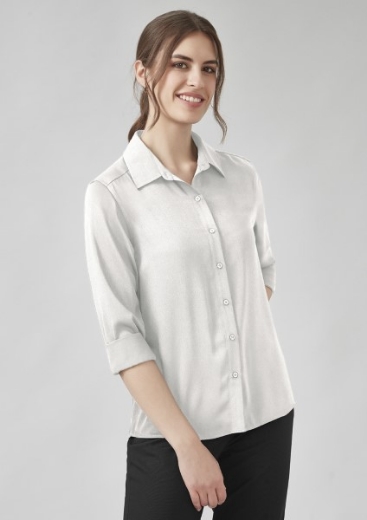 Picture of Biz Corporates Ladies Long Sleeve Button Down Blouse