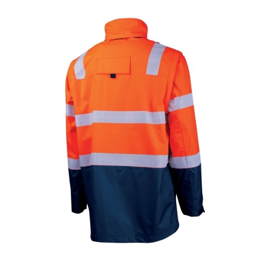Picture of BOOL Hi Vis Parka Flame Retardant & Anti-Static Fabric FR Reflective Tape with Zip-Off Sleeves. PPE 3, 26.0 cal/cm2