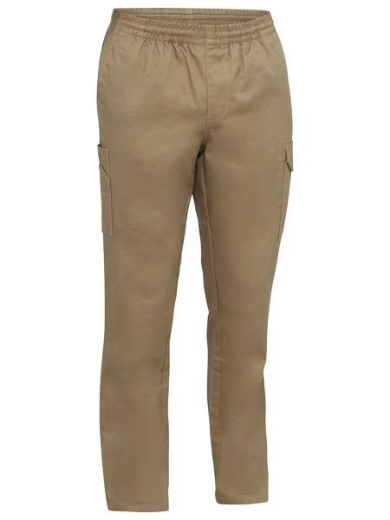 Picture of Bisley Stretch Cotton Drill Elastic Waist Cargo Work Pant