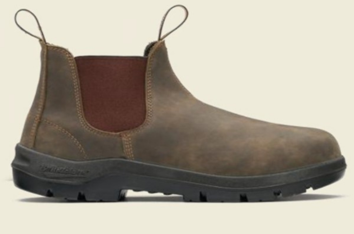 Picture of Blundstone WORKLIFE V Cut WR Rustic Leather Slip On Boot