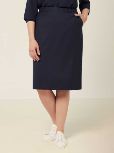 Picture of NNT Wool Blend Twill Secret Waist Midi Skirt